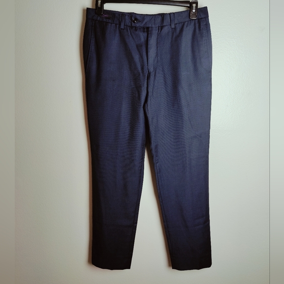 Ted Baker London Men's Jefferson Flat Front Wool Dress Pants, Sz 33 - Picture 8 of 16